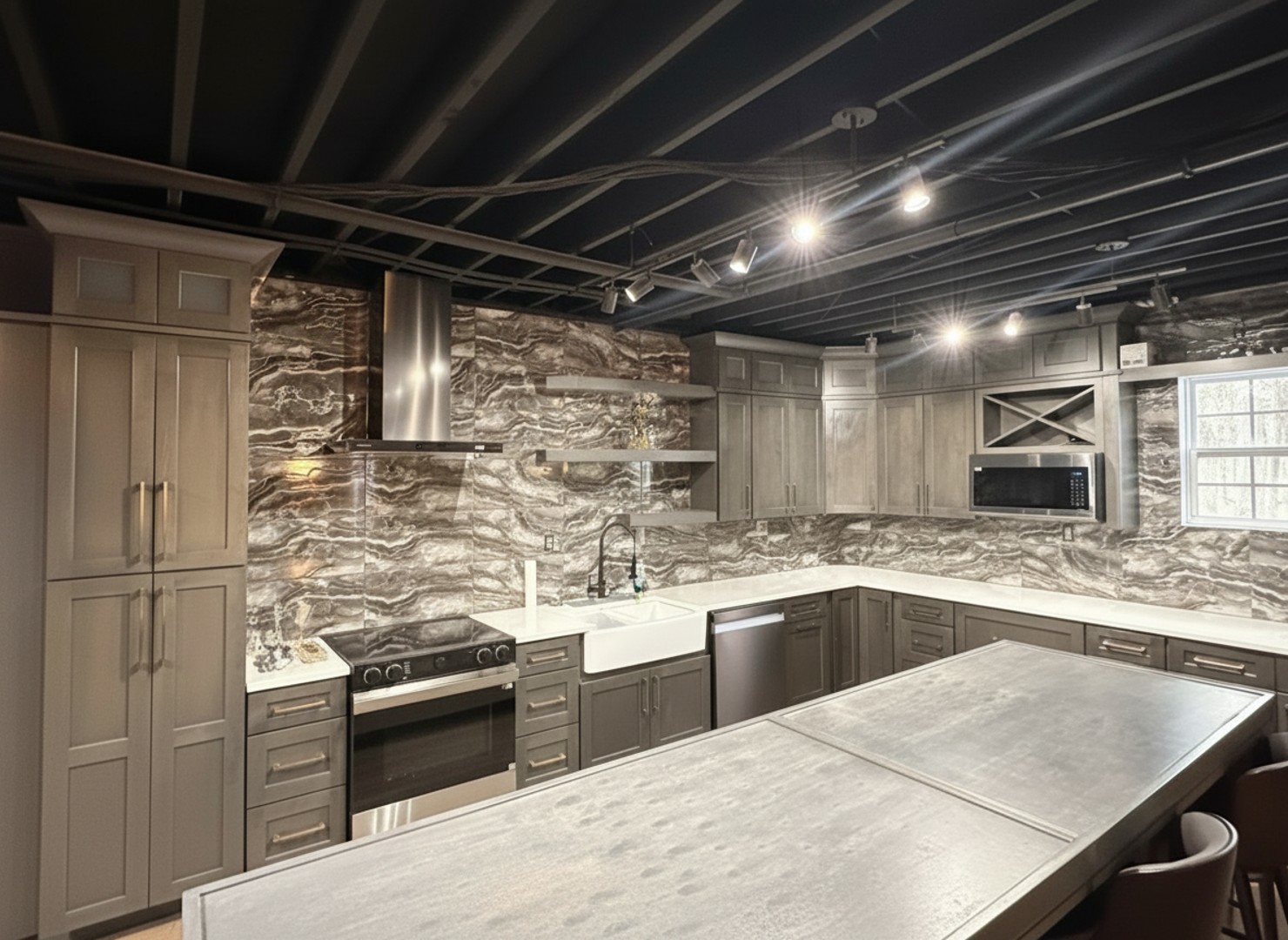 Whip up delicious meals in this impressive full kitchen, where sleek appliances and ample counter space await your culinary creations. Gather around the large island with loved ones for memorable meals and lively conversation.